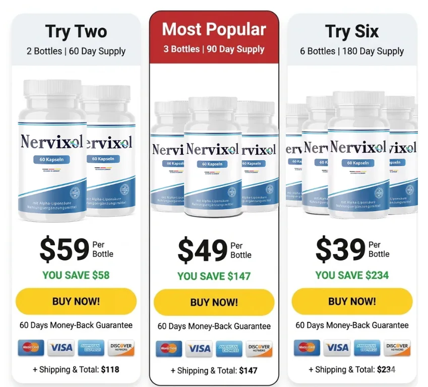 Nervixol  Official Price Packages and Discount Offers